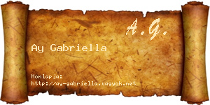 Ay Gabriella névjegykártya